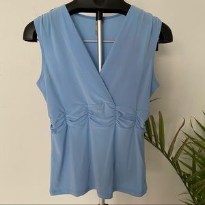 Susan Lawrence Blue Sleveless Top